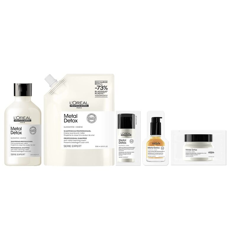 Шампоанът  Serie Expert Metal Detox действа срещу накъсването на косата и поддържа цвета LOreal Professionnel
