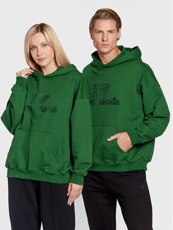 2005 Суитшърт Unisex Hot Dads Зелен Relaxed Fit за Унисекс цена