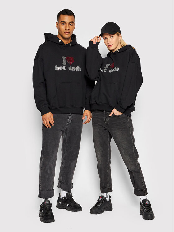 2005 Суитшърт Unisex Hot Dads Черен Relaxed Fit за Унисекс цена