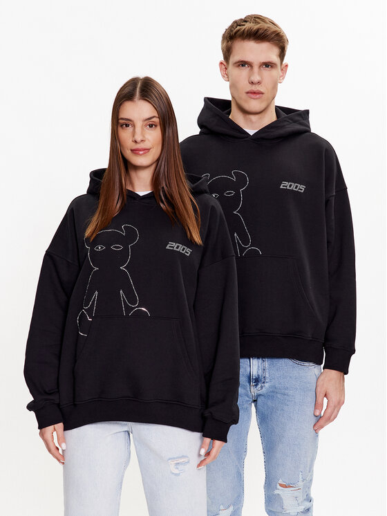 2005 Суитшърт Unisex Studded Horned Черен Regular Fit за Унисекс цена