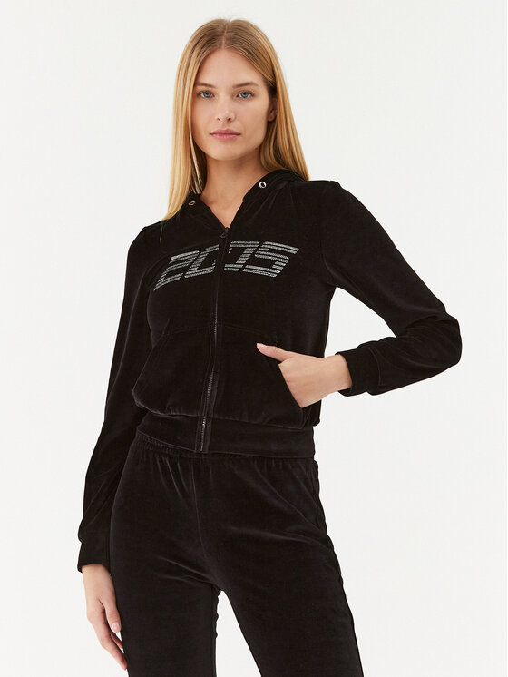 2005 Суитшърт Velour Zip Hoodie Черен Regular Fit за Жени цена