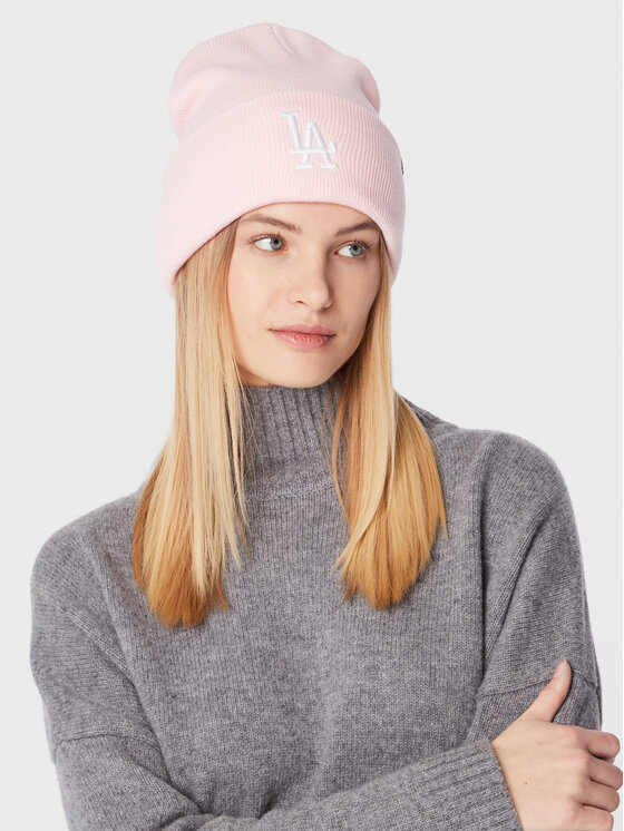 47 Brand Шапка Mlb Los Angeles Dodgers Haymaker 47 Cuff Knit B-HYMKR12ACE-PK Розов за Жени цена