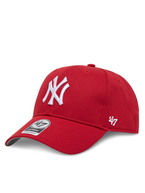 47 Brand Шапка с козирка MLB New York Yankees Raised Basic '47 MVP B-RAC17CTP Червен за Момчета цена