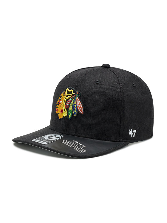 47 Brand Шапка с козирка Nhl Chicago Blackhawks H-CLZOE04WBP-BKB Черен за Унисекс цена