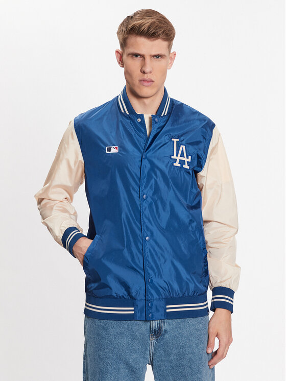 47 Brand Яке бомбър Los Angeles Dodgers Core 47 Drift Track Jacket Син Regular Fit за Мъже цена