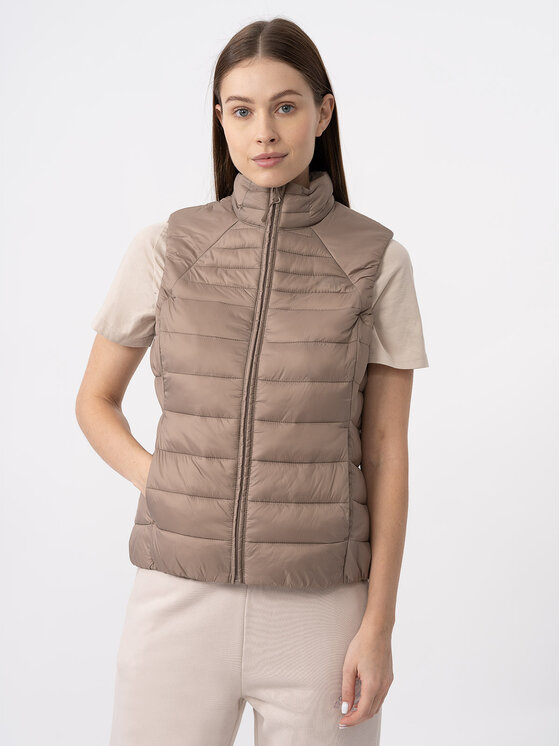 4F Жилетка за костюм 4FAW23TVESF072 Кафяв Slim Fit за Жени цена