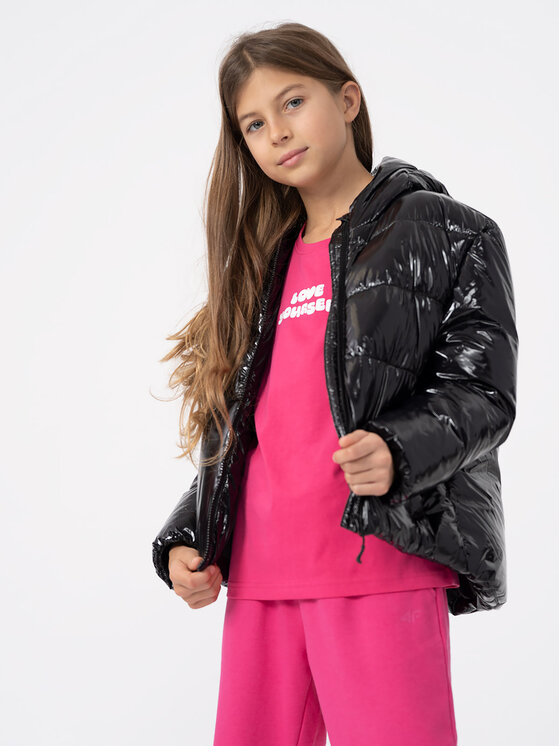 4F Зимно яке 4FJAW23TDJAF267 Черен Regular Fit за Момичета цена