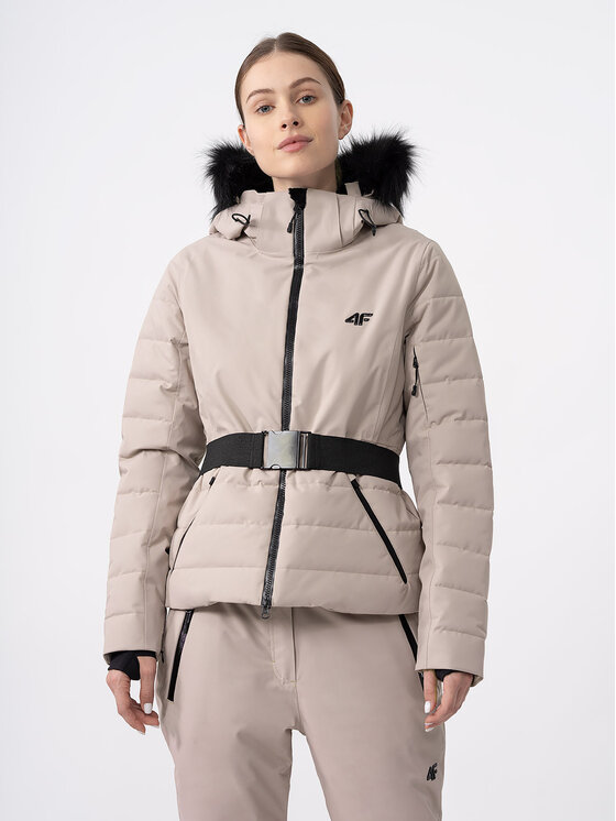 4F Скиорско яке 4FAW23TTJAF337 Бежов Slim Fit за Жени цена