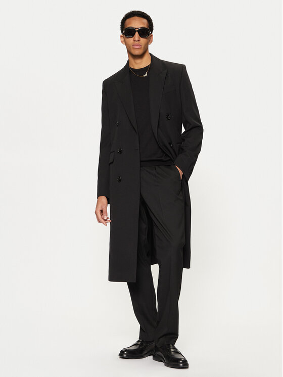 AMI PARIS Преходно палто HCO319.WV0037 Черен Regular Fit за Мъже цена
