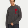 AMI PARIS Пуловер BFUKS006.018 Сив Regular Fit за Унисекс цена