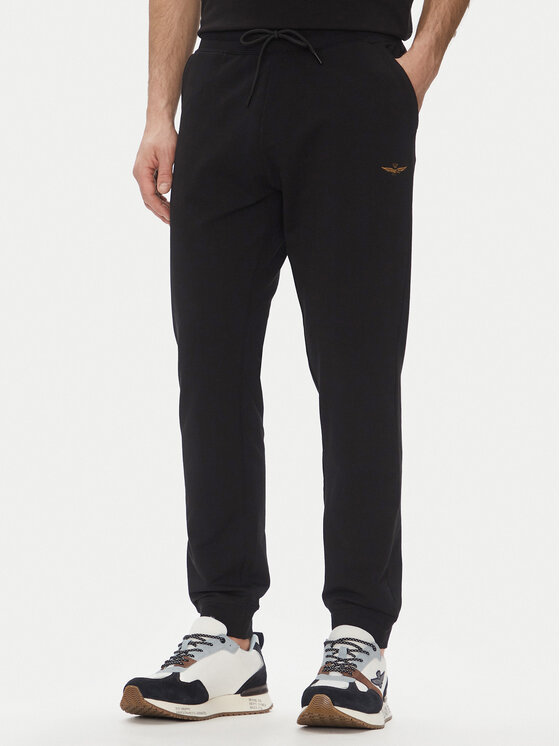 Aeronautica Militare Долнище анцуг 251PF872F459 Черен Regular Fit за Мъже цена