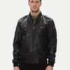 Aeronautica Militare Кожено яке 251PN5044PL266 Черен Regular Fit за Мъже цена