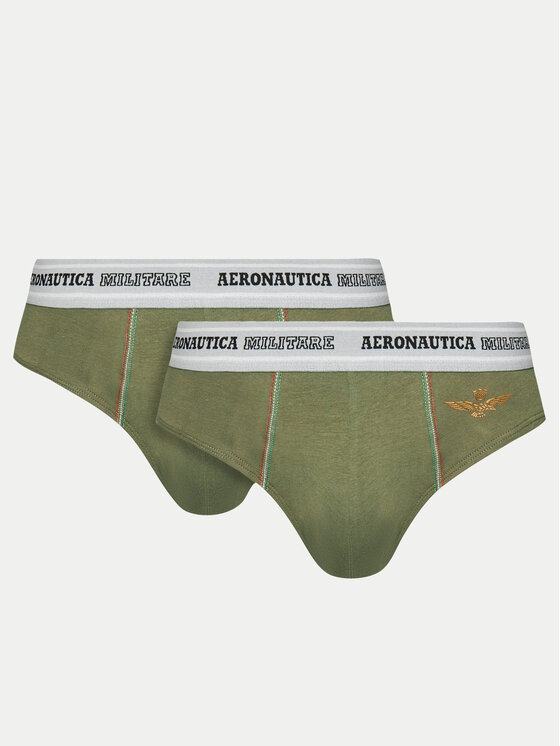 Aeronautica Militare Комплект 2 чифта слипове AM1USL002 Каки за Мъже цена