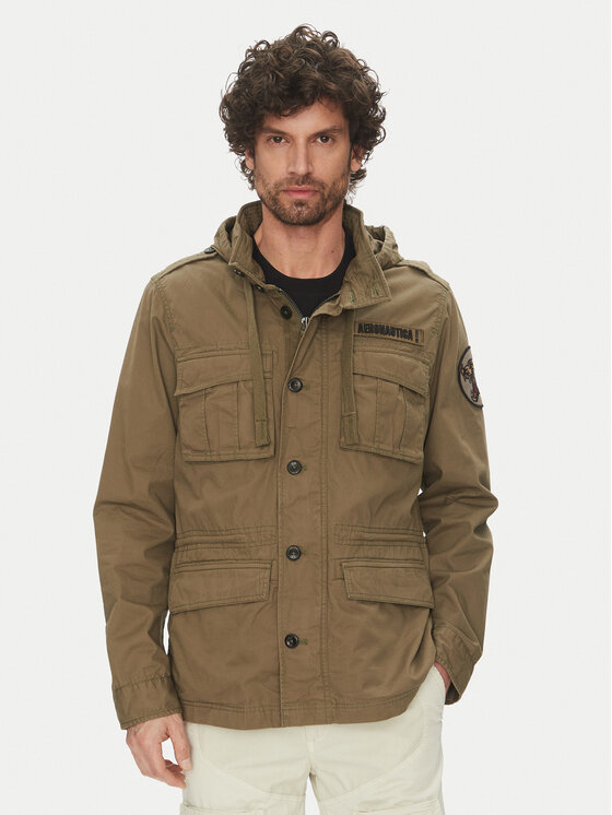 Aeronautica Militare Преходно яке 251AB2212CT3501 Каки Regular Fit за Мъже цена
