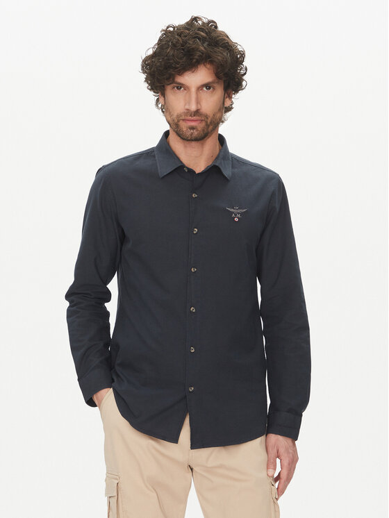 Aeronautica Militare Риза 251CA1266CT3531 Тъмносин Regular Fit за Мъже цена