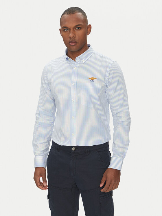 Aeronautica Militare Риза 251CA1277CT3532 Бял Regular Fit за Мъже цена