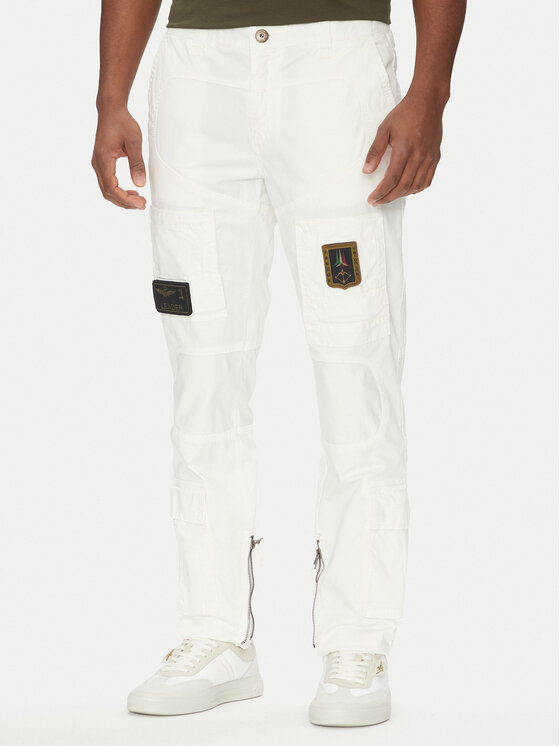 Aeronautica Militare Текстилни панталони 251PA1387CT1493 Бял Regular Fit за Мъже цена