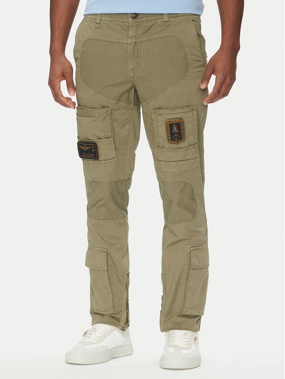 Aeronautica Militare Текстилни панталони 251PA1387CT1493 Каки Regular Fit за Мъже цена
