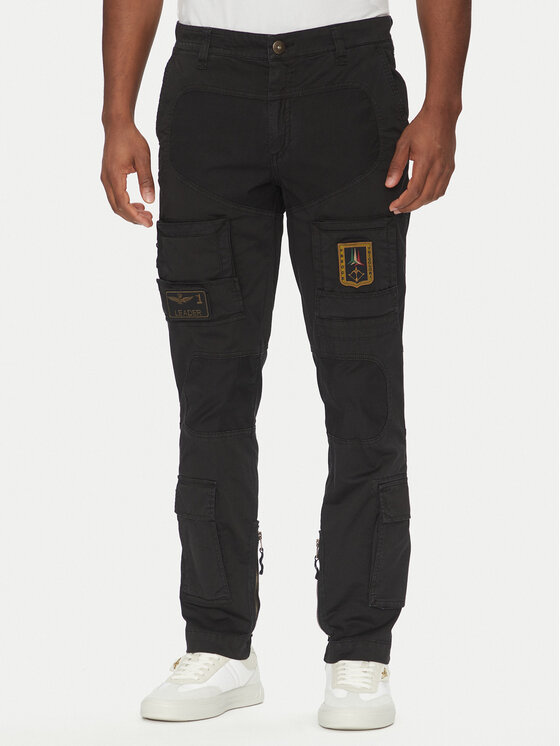 Aeronautica Militare Текстилни панталони 251PA1387CT1493 Черен Regular Fit за Мъже цена