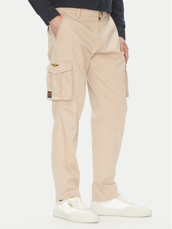 Aeronautica Militare Текстилни панталони 251PA1658CT3511 Бежов Regular Fit за Мъже цена