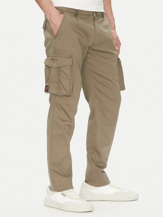 Aeronautica Militare Текстилни панталони 251PA1658CT3511 Каки Regular Fit за Мъже цена