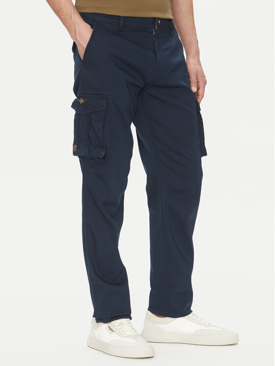 Aeronautica Militare Текстилни панталони 251PA1658CT3511 Тъмносин Regular Fit за Мъже цена