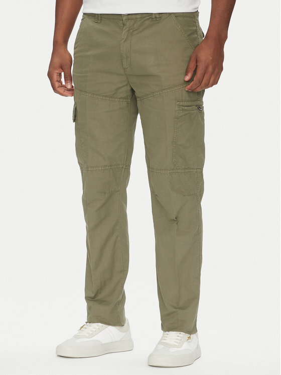 Aeronautica Militare Текстилни панталони 251PA1662CT3526 Каки Regular Fit за Мъже цена