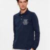 Aeronautica Militare Тениска с яка и копчета 232PO1709J584 Тъмносин Regular Fit за Мъже цена