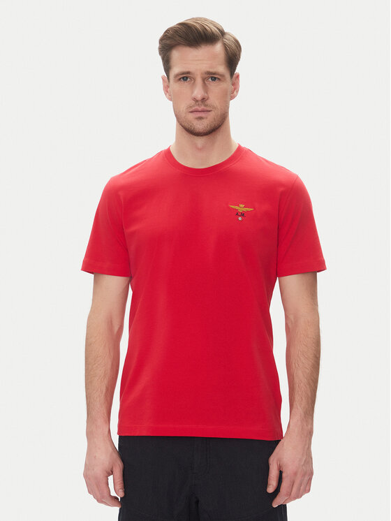 Aeronautica Militare Тишърт 251TS1580J372 Червен Regular Fit за Мъже цена