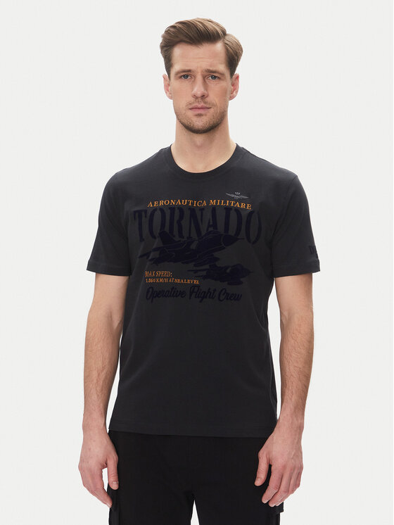 Aeronautica Militare Тишърт 251TS2405J641 Тъмносин Regular Fit за Мъже цена