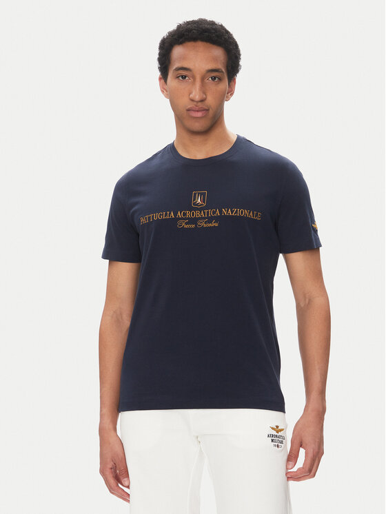 Aeronautica Militare Тишърт 251TS2410J592 Тъмносин Regular Fit за Мъже цена