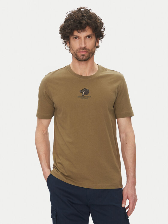 Aeronautica Militare Тишърт 251TS2424J641 Каки Regular Fit за Мъже цена