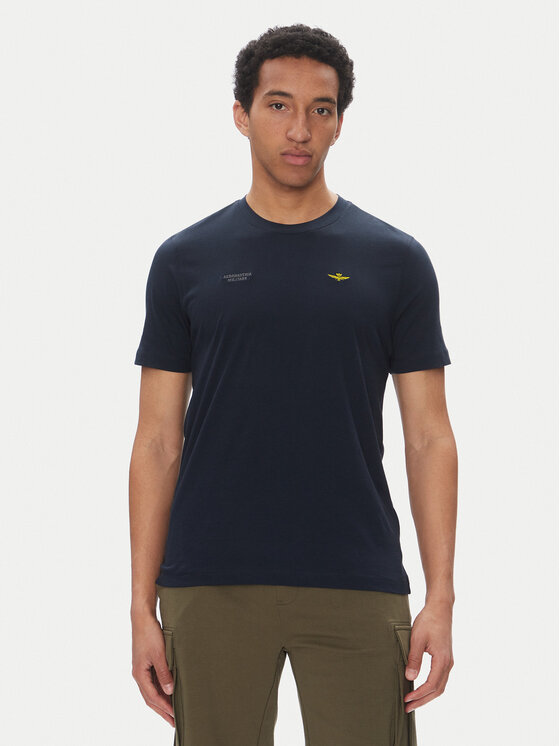 Aeronautica Militare Тишърт 251TS2429J634 Тъмносин Regular Fit за Мъже цена