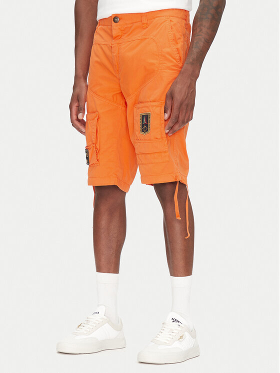 Aeronautica Militare Шорти от плат 251BE041CT1122 Оранжев Regular Fit за Мъже цена