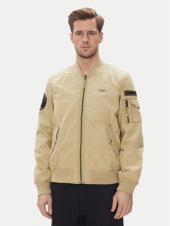 Aeronautica Militare Яке бомбър 251AB2216CT3501 Бежов Regular Fit за Мъже цена