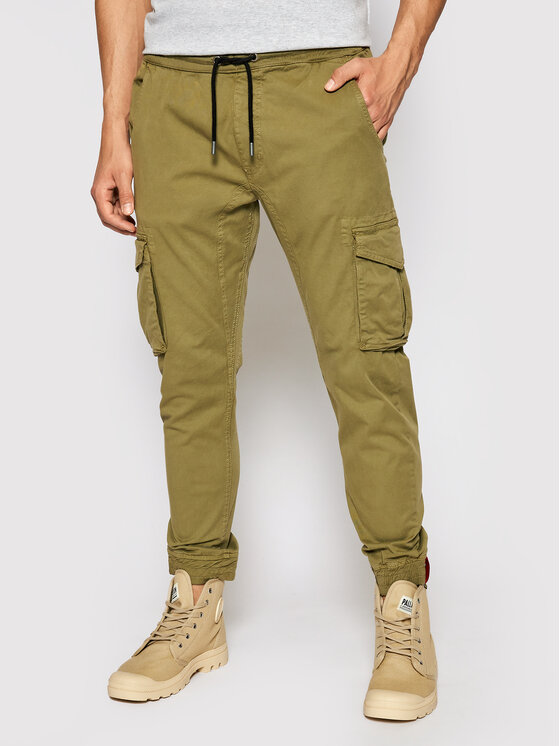 Alpha Industries Джогъри 116202 Зелен Tapered Fit за Мъже цена
