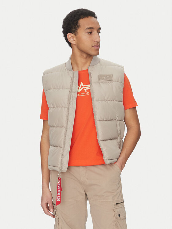 Alpha Industries Елек 118109 Бежов Regular Fit за Мъже цена