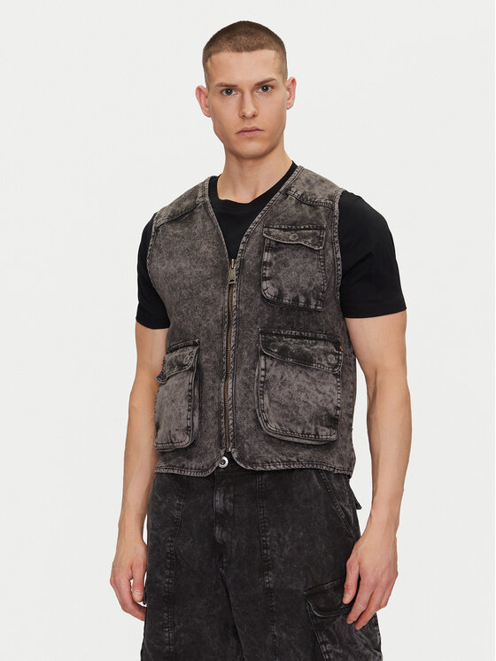Alpha Industries Елек Canvas Acid Vest 156140 Черен Regular Fit за Мъже цена