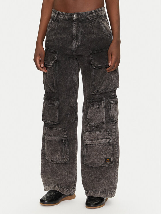Alpha Industries Карго панталони 148022 Сив Regular Fit за Жени цена