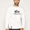 Alpha Industries Суитшърт Basic 178302 Бял Regular Fit за Мъже цена