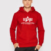 Alpha Industries Суитшърт Basic 178312 Червен Regular Fit за Мъже цена