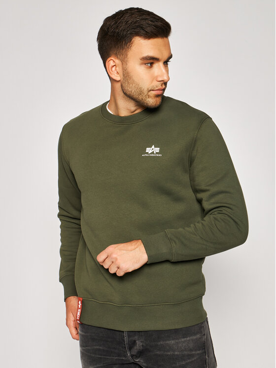 Alpha Industries Суитшърт Basic 188307 Зелен Regular Fit за Мъже цена