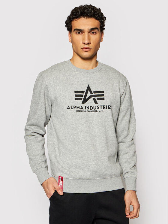 Alpha Industries Суитшърт Basic Sweater 178302 Сив Regular Fit за Мъже цена