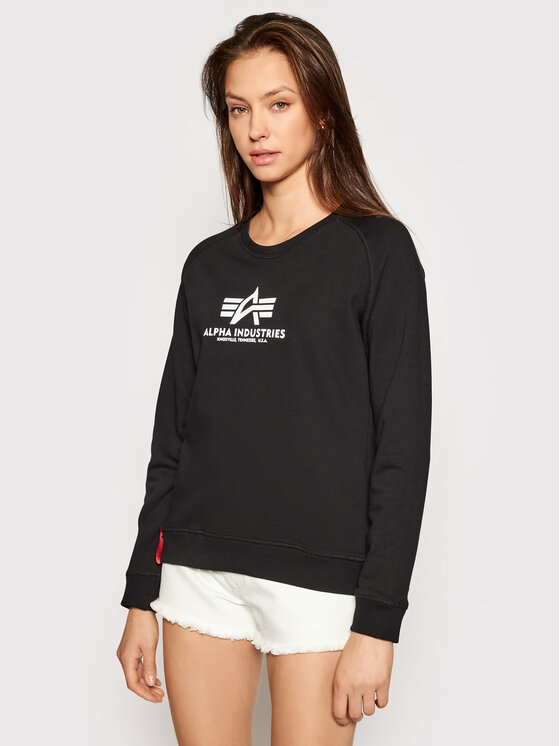 Alpha Industries Суитшърт New Basic 196031 Черен Regular Fit за Жени цена