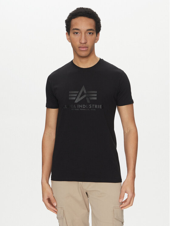 Alpha Industries Тишърт Basic 100501 Черен Regular Fit за Мъже цена