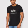 Alpha Industries Тишърт Basic Foll Print 100501FP Черен Regular Fit цвят на ниска цена