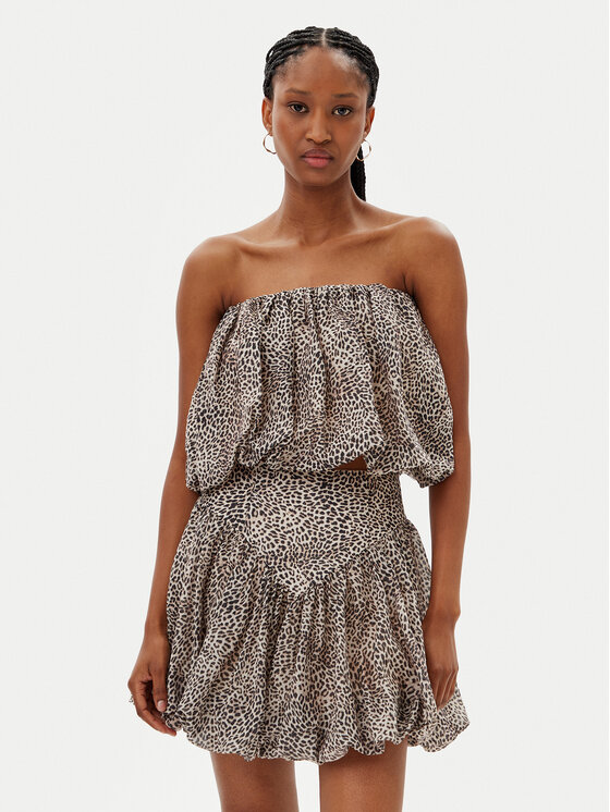 BARDOT Блуза Lissett Printed 59795TB Кафяв Relaxed Fit за Жени цена