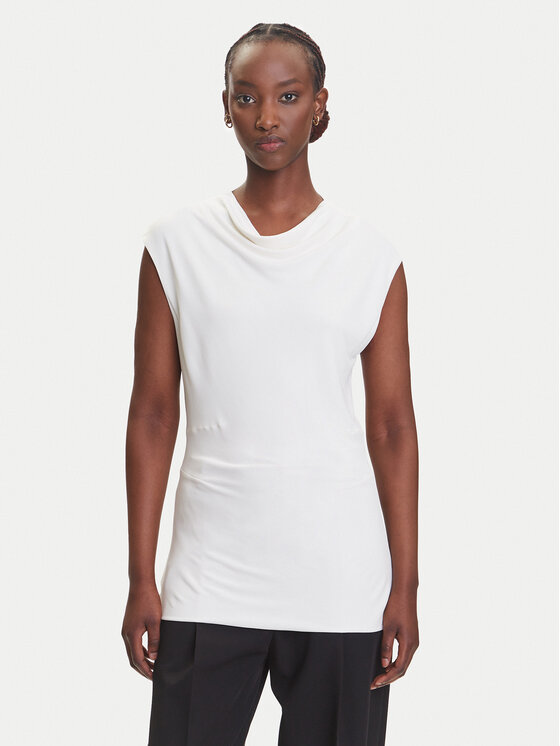 BOSS Блуза Elamma 50541896 Бял Slim Fit за Жени цена