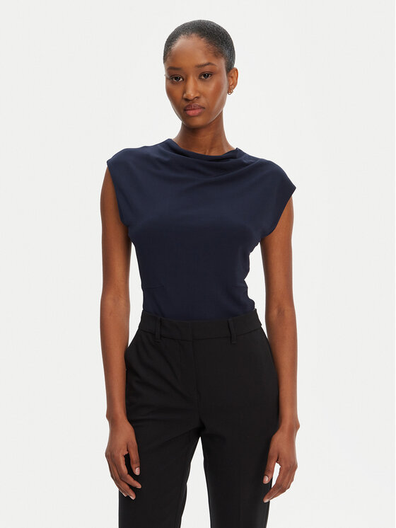 BOSS Блуза Elamma 50541896 Тъмносин Slim Fit за Жени цена