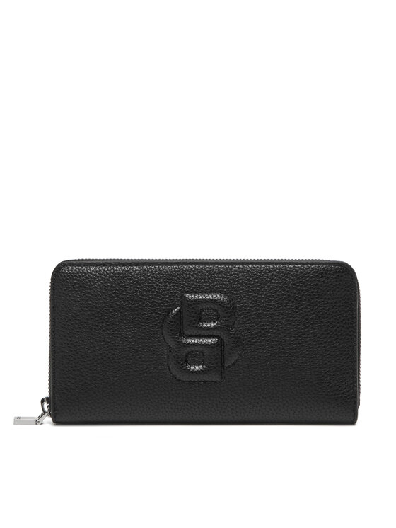 BOSS Голям дамски портфейл Anett Ziparound 50536354 Черен за Жени цена